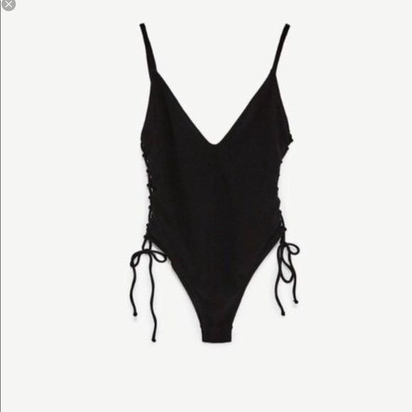 Zara Other - Zara side knotted one piece swimsuit size L